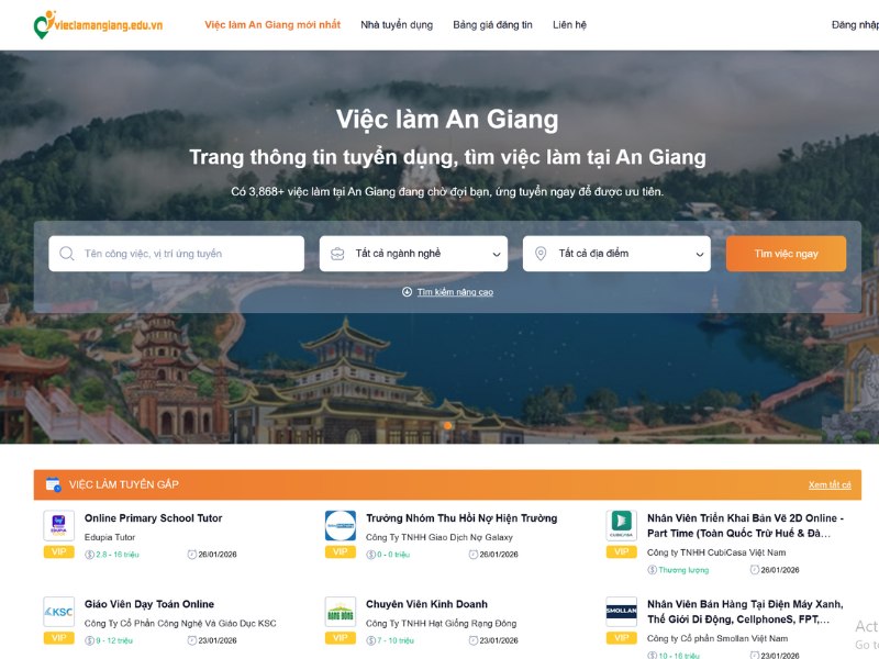 Website Việc Làm An Giang
